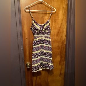 Purple and green summer dress size medium